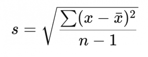 Sample Standard Deviation