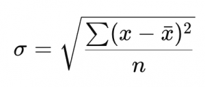 Standard deviation formula